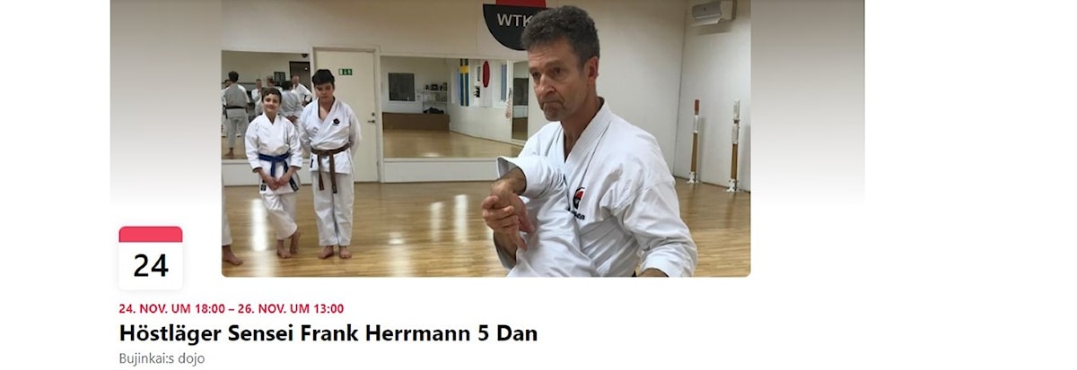 Helgeleir med Sensei Frank Herrmann i Gislaved